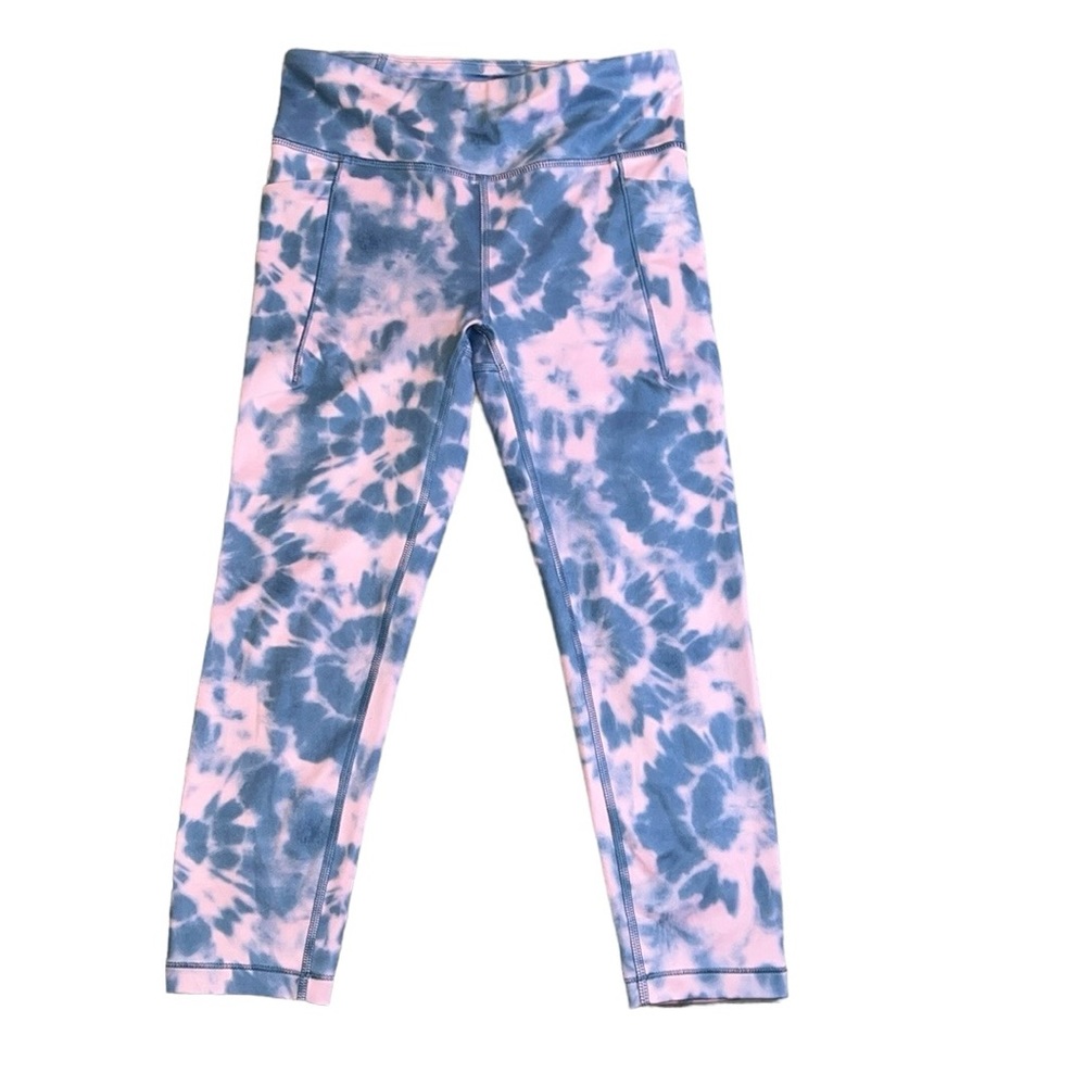 Athleta Girl Leggings Tie Dye Capri Size Large